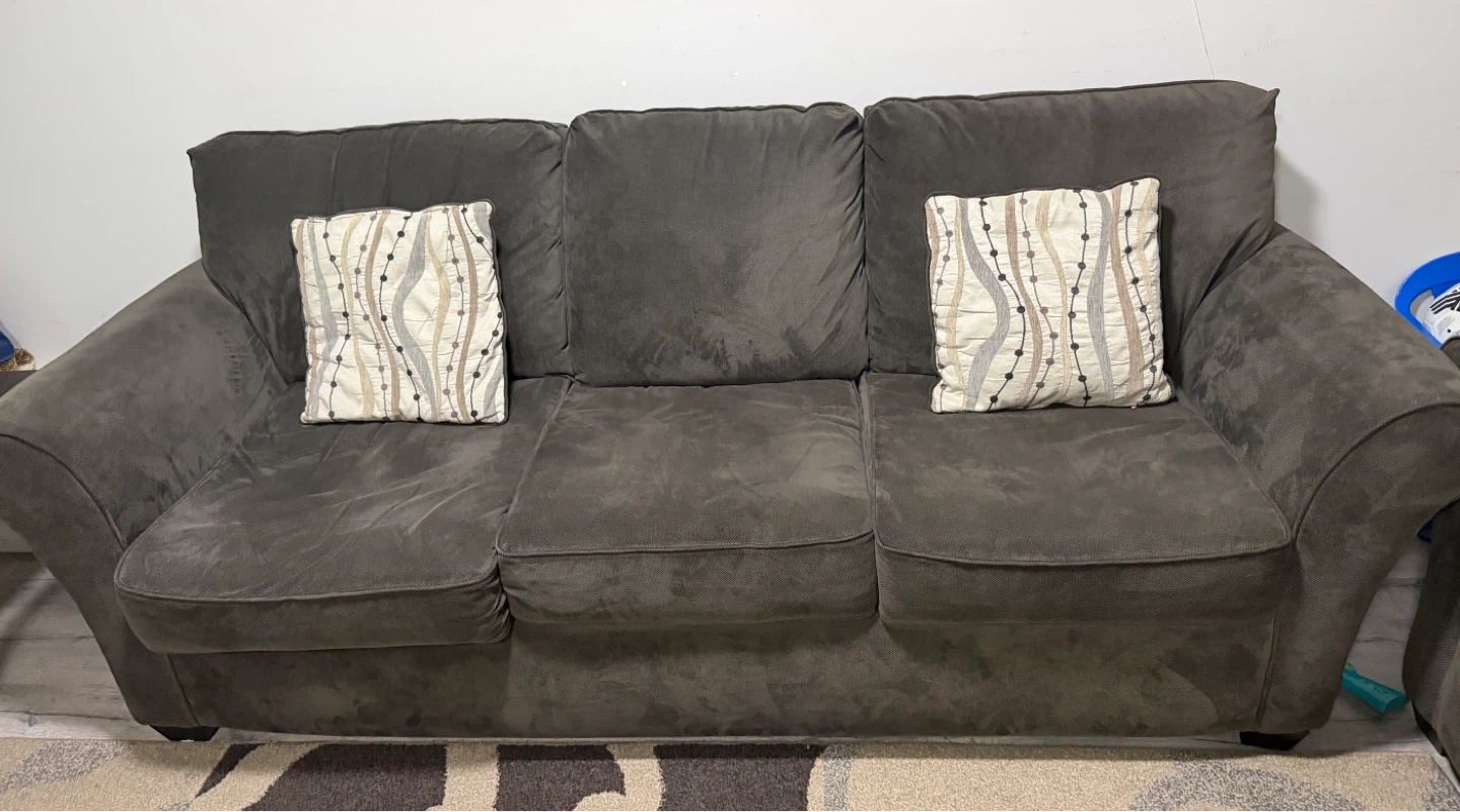 2 Dark Grey sofas ,6 Seater