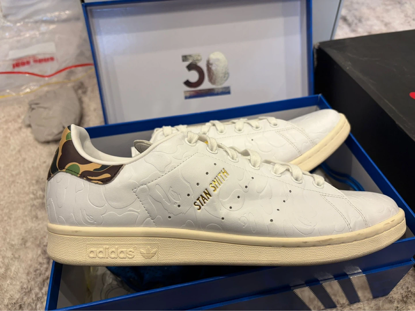 Stan Smith  "A Bathing Ape" "30th Anniversary" Sneakers Size 12