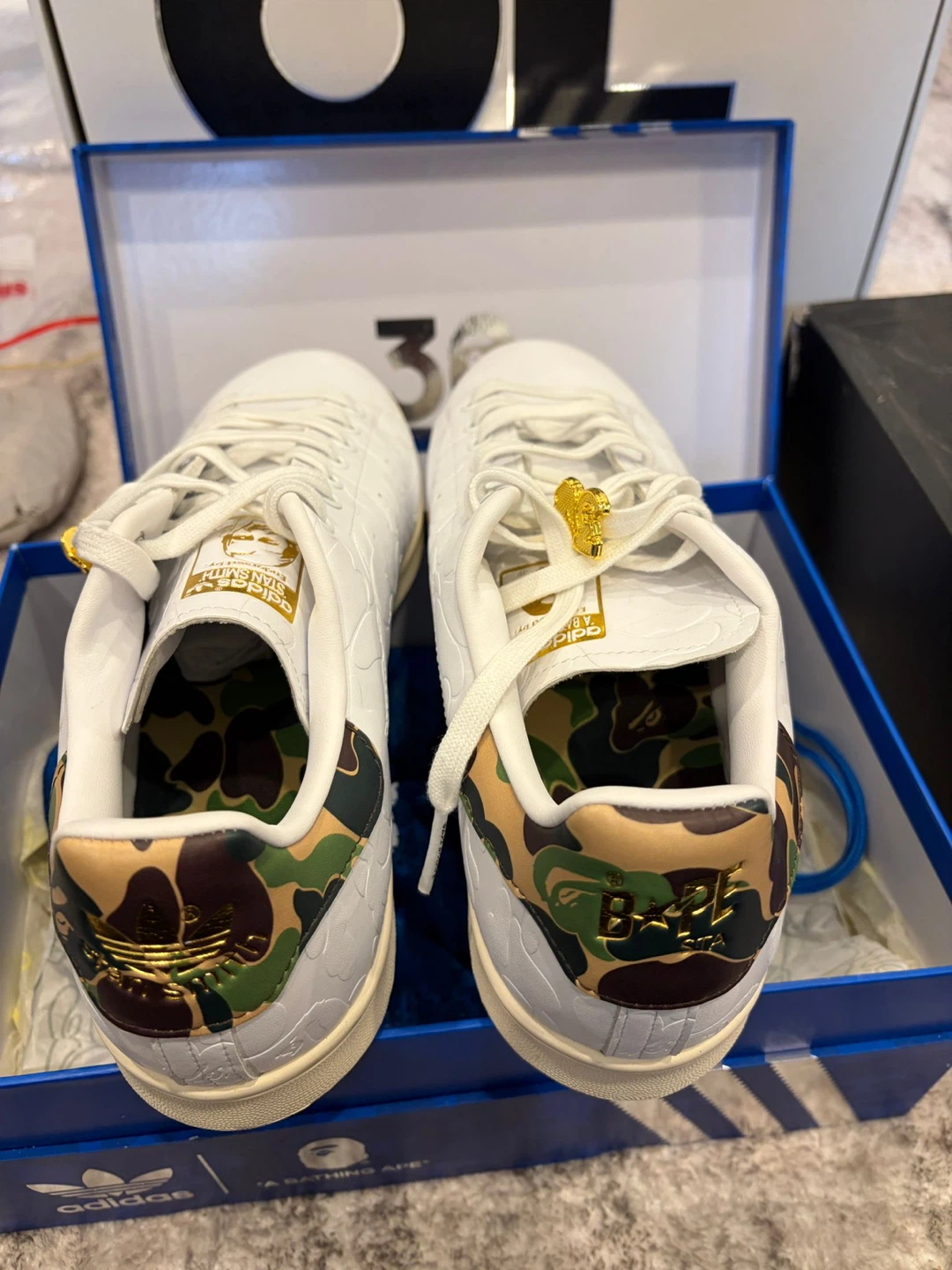 Stan Smith  "A Bathing Ape" "30th Anniversary" Sneakers Size 12 - photo 3