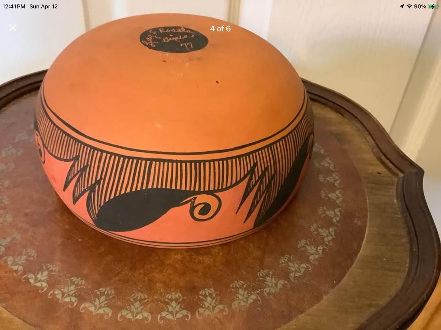 Vtg Hopi Native American Red Clay Pottery by Lucy F. Rodela 🐞 - photo 4