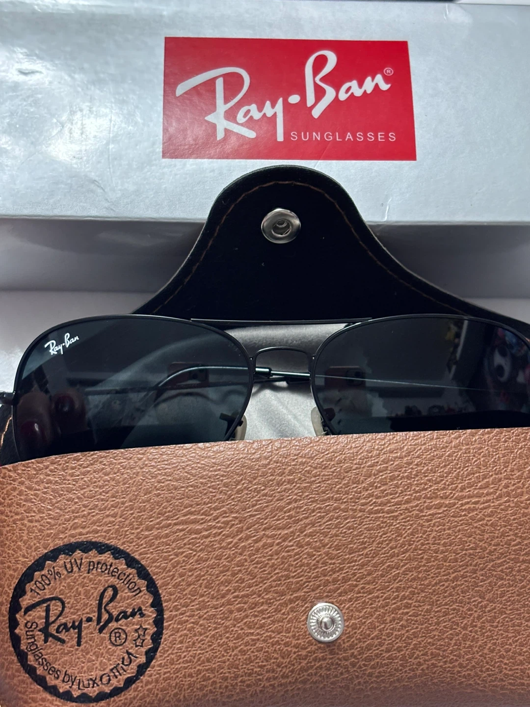 Ray-Ban Aviator Sunglasses - Black - photo 4