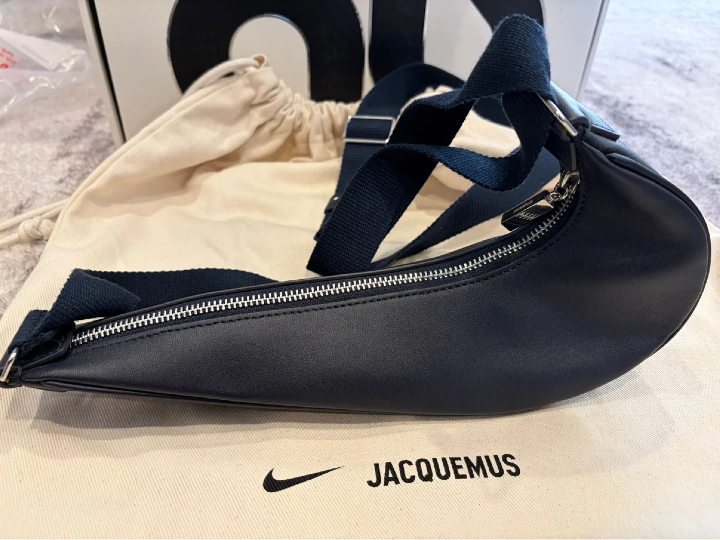Jacquemus x Nike Small Swoosh Bag Navy - photo 4