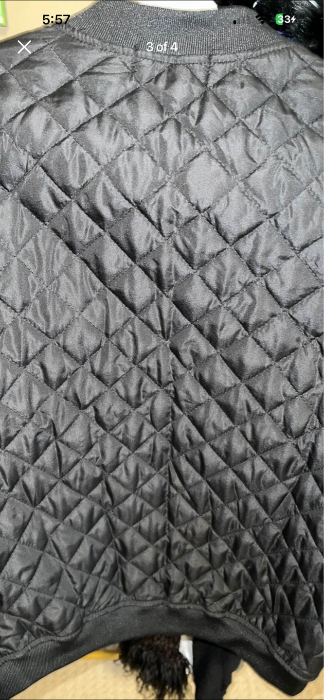 Quilted Bomber Jacket with Bee Detail - photo 4