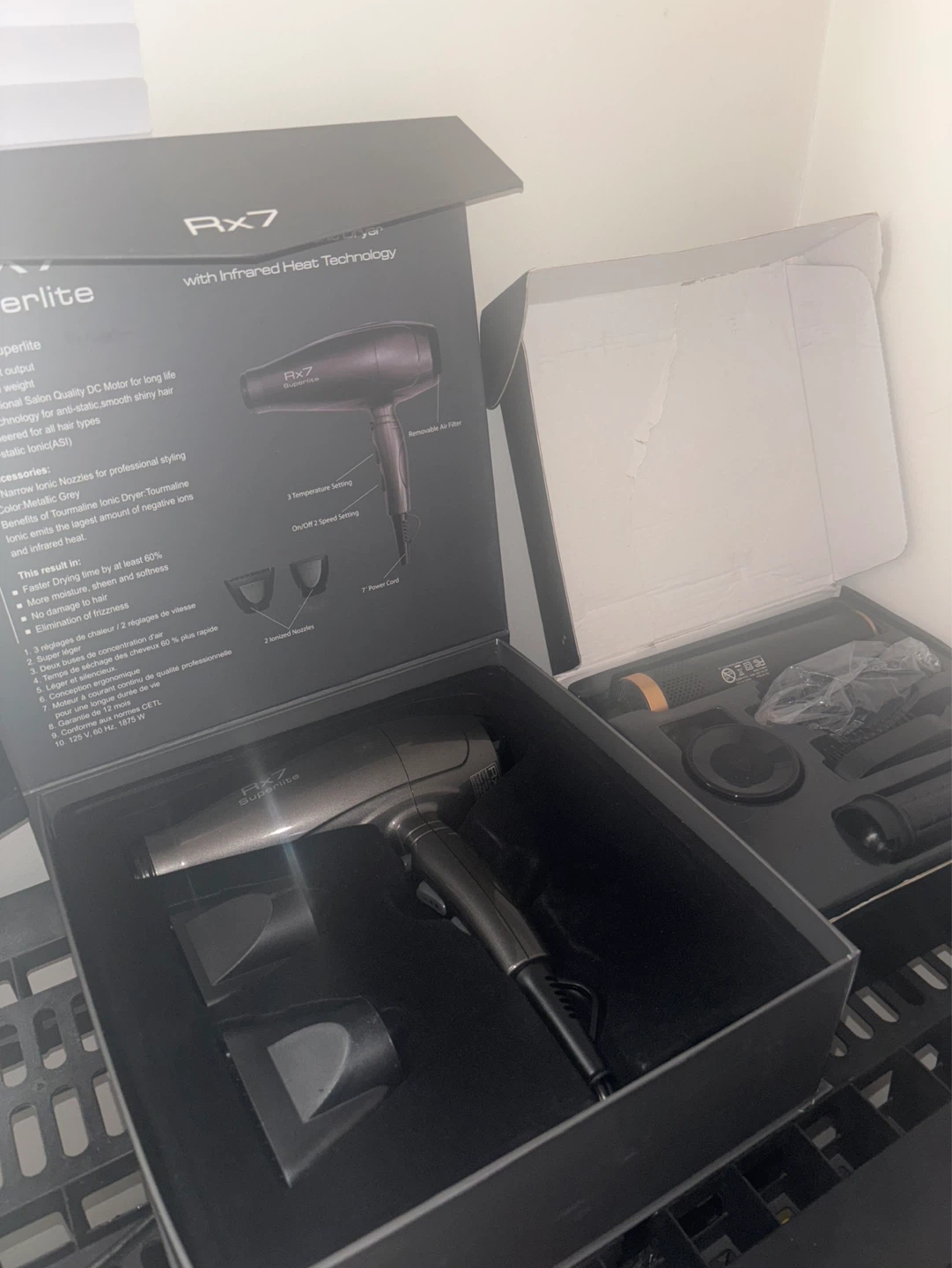 RX7 Superlite Ionic Hair Dryer/ 5 IN 1 Styling comb kit - photo 4