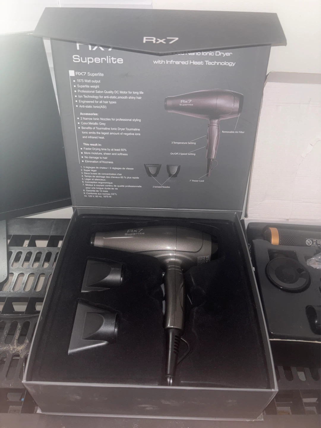 RX7 Superlite Ionic Hair Dryer/ 5 IN 1 Styling comb kit - photo 5
