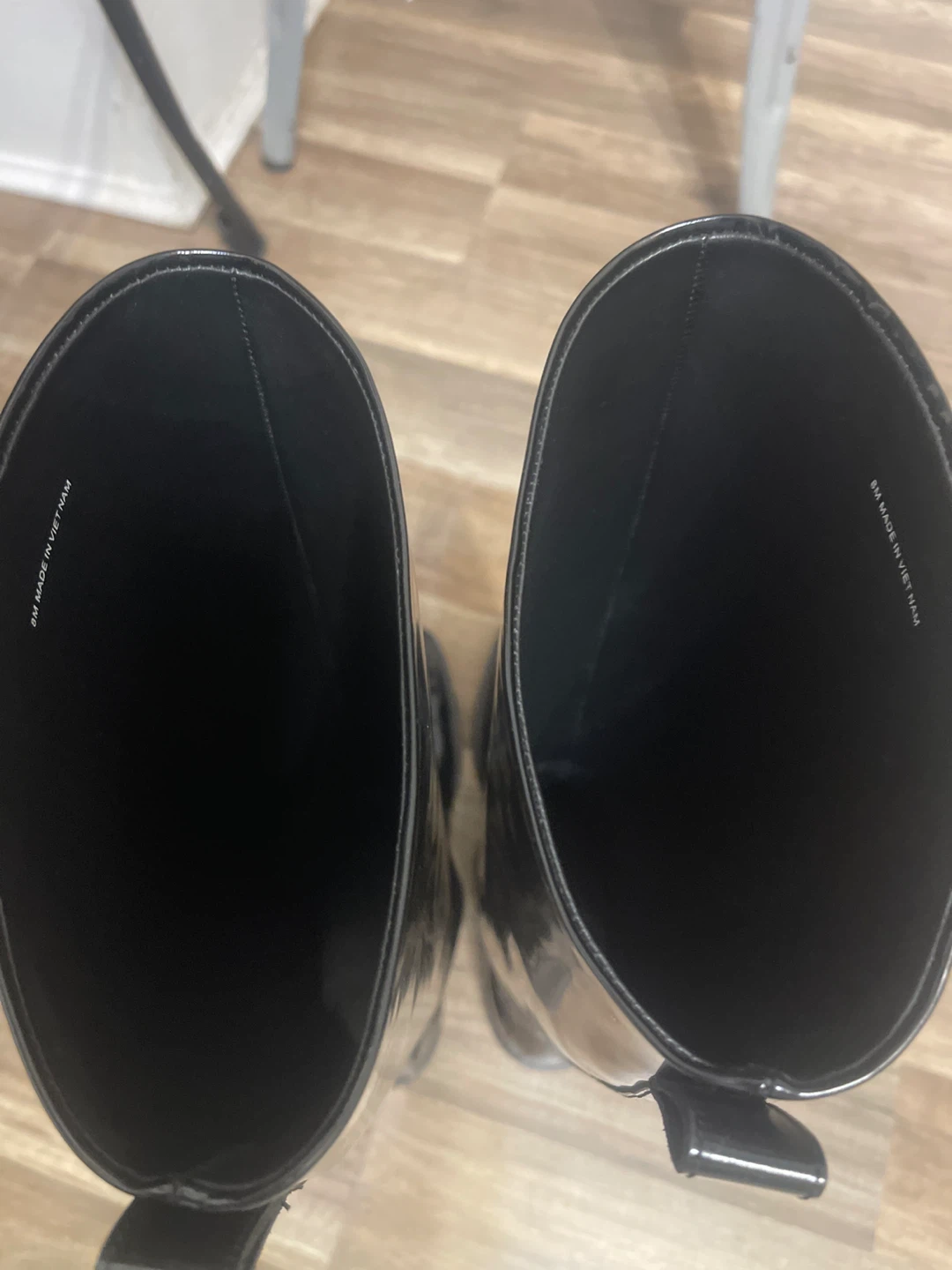 Everlane Black Glossy Tall Boots Size 8M - photo 3
