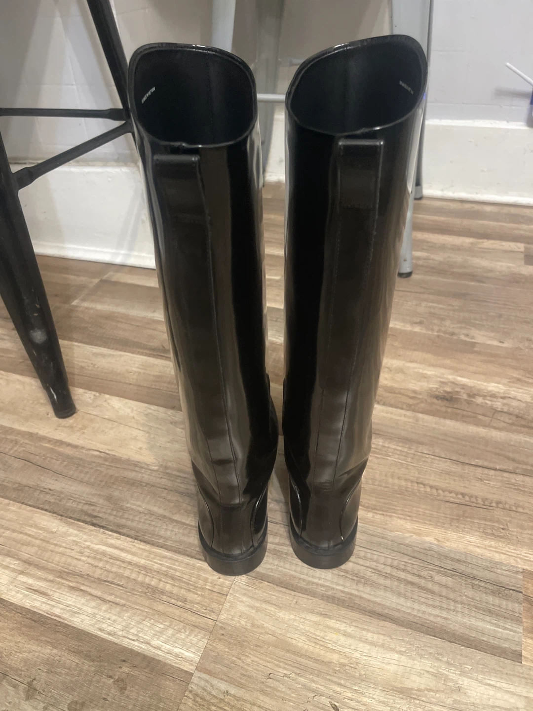 Everlane Black Glossy Tall Boots Size 8M - photo 2