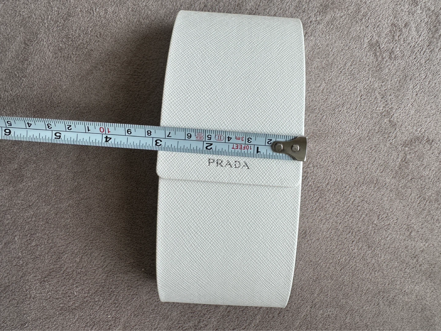 PRADA White Textured Hard Sunglasses Case - photo 3