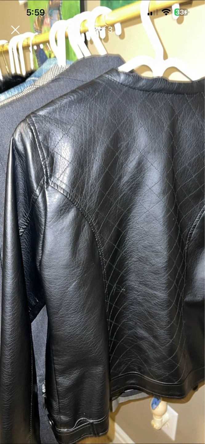 Moto Gear Faux Leather Jacket - Medium - photo 2