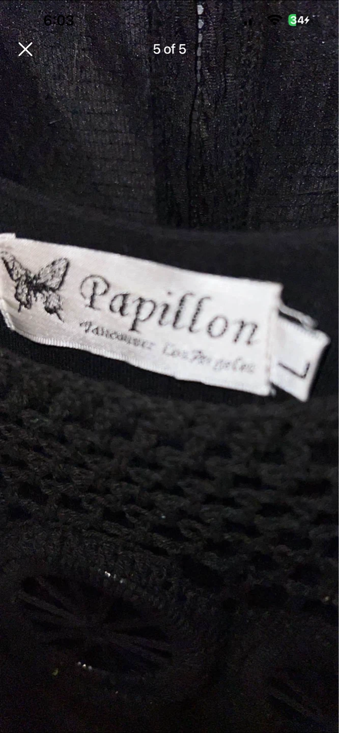 Papillon Black Ruffled Tank Dress - Size L - photo 2
