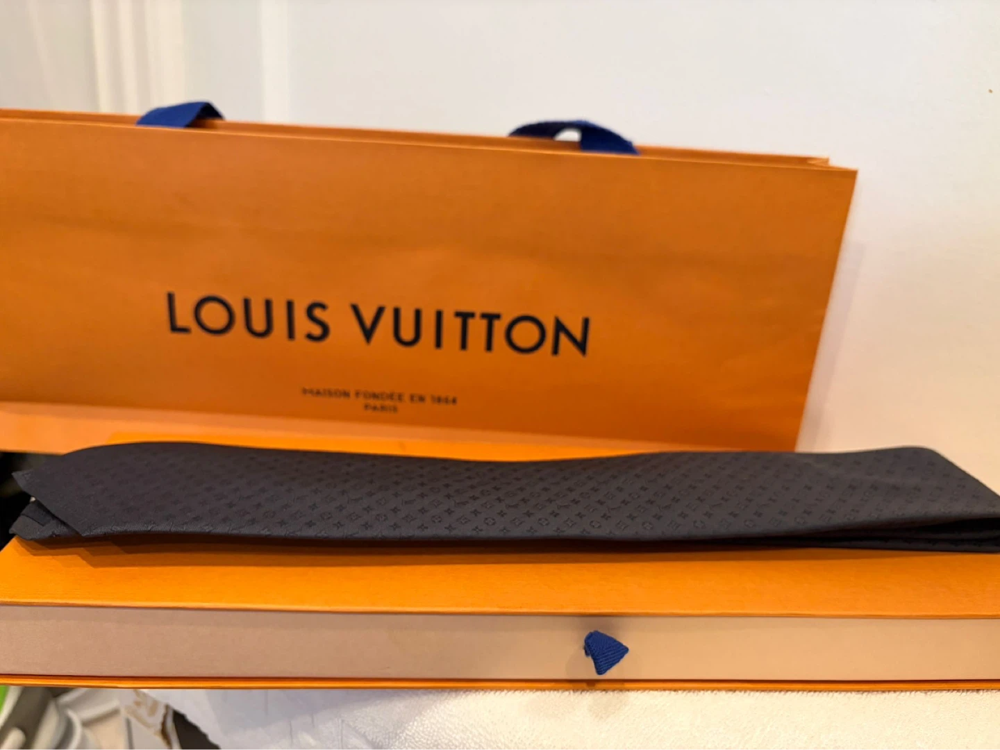 Louis Vuitton Monogram Tie - Black