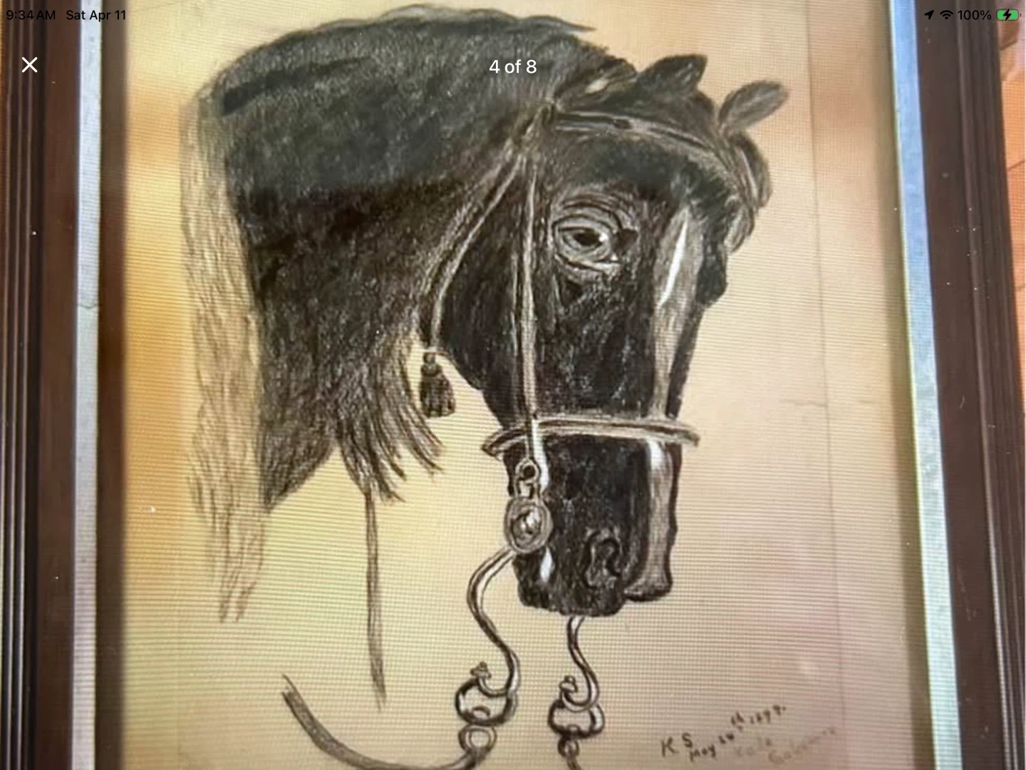 1899 Horse Etching/Drawing by the Artist Kate Salisbury 🐞 - photo 4