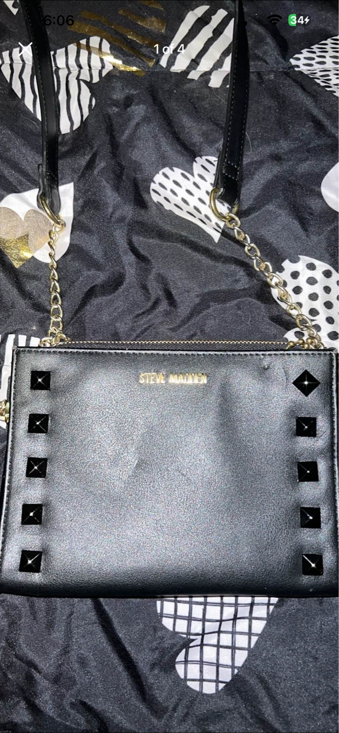 Steve Madden Black Studded Crossbody Bag