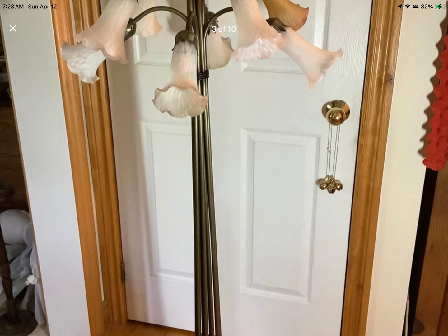 Tiffany Style Fl Lamp w 12 Lily Glass Shades 🐞 - photo 3