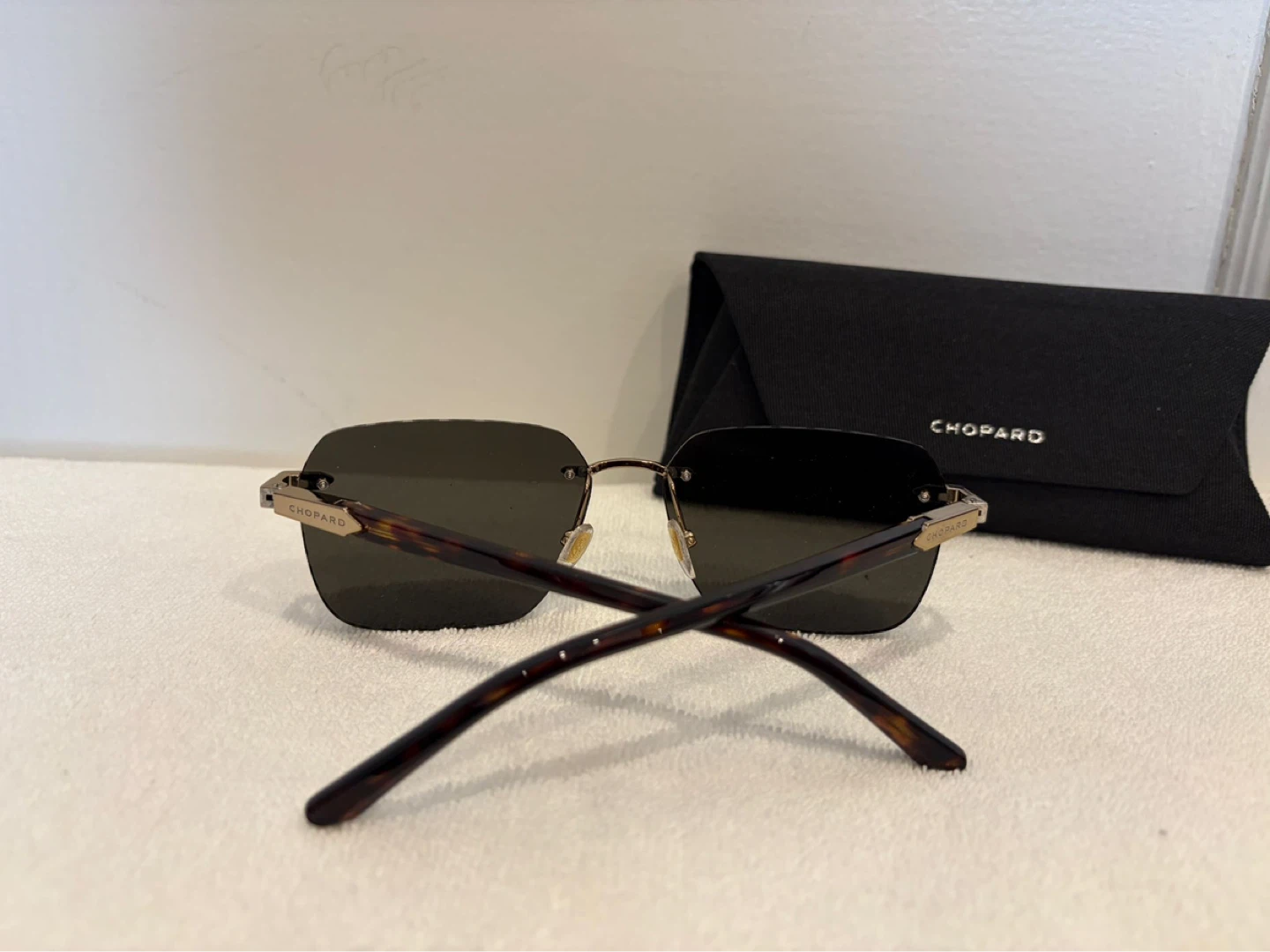 Chopard Rimless Sunglasses Tortoise Shell Arms - photo 3