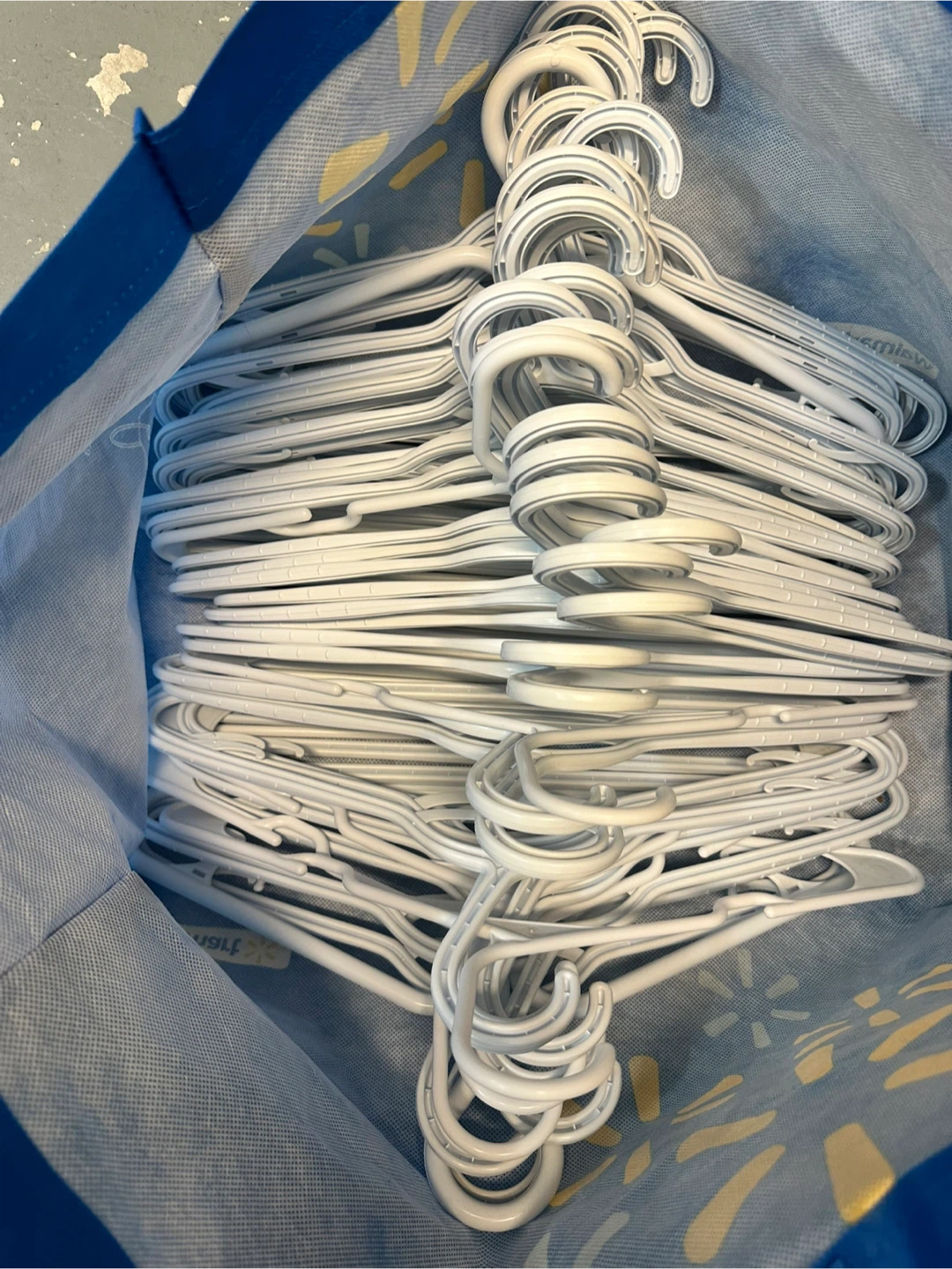 White Plastic Clothes Hangers - Set of 40+