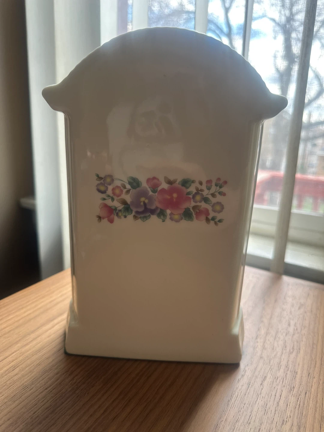 Godinger Ceramic Mantle Clock Floral Design - photo 2
