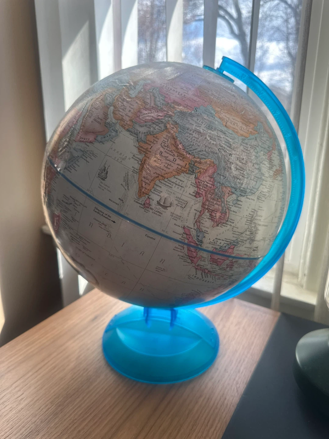 Blue Globe on Stand