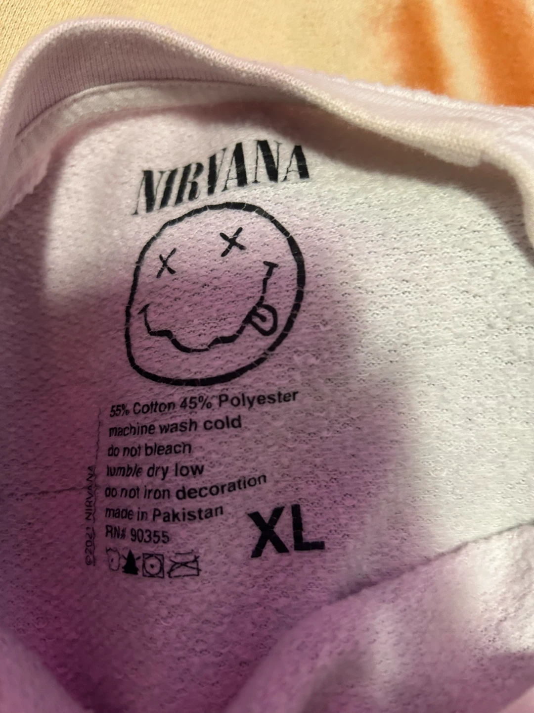 Nirvana Smiley Face Sweatshirt - XL - photo 2