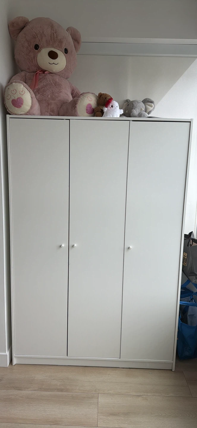White 3-Door Wardrobe