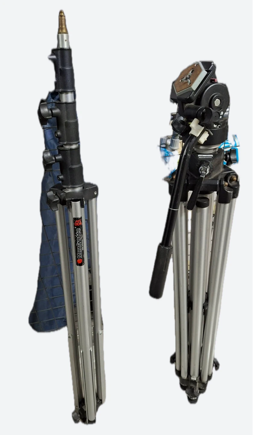 2 Camera Tripods with 2 rolling bases