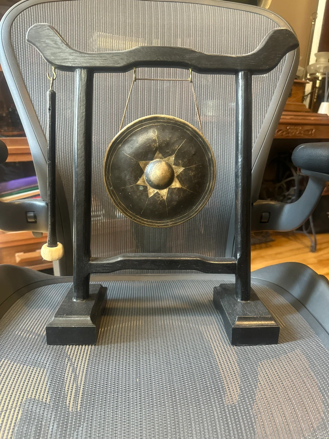 Tabletop Gong with Stand and Mallet - photo 2