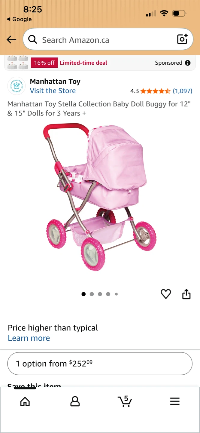 Manhattan Toy Stella Collection Baby Doll Buggy/stroller BNIB - photo 4