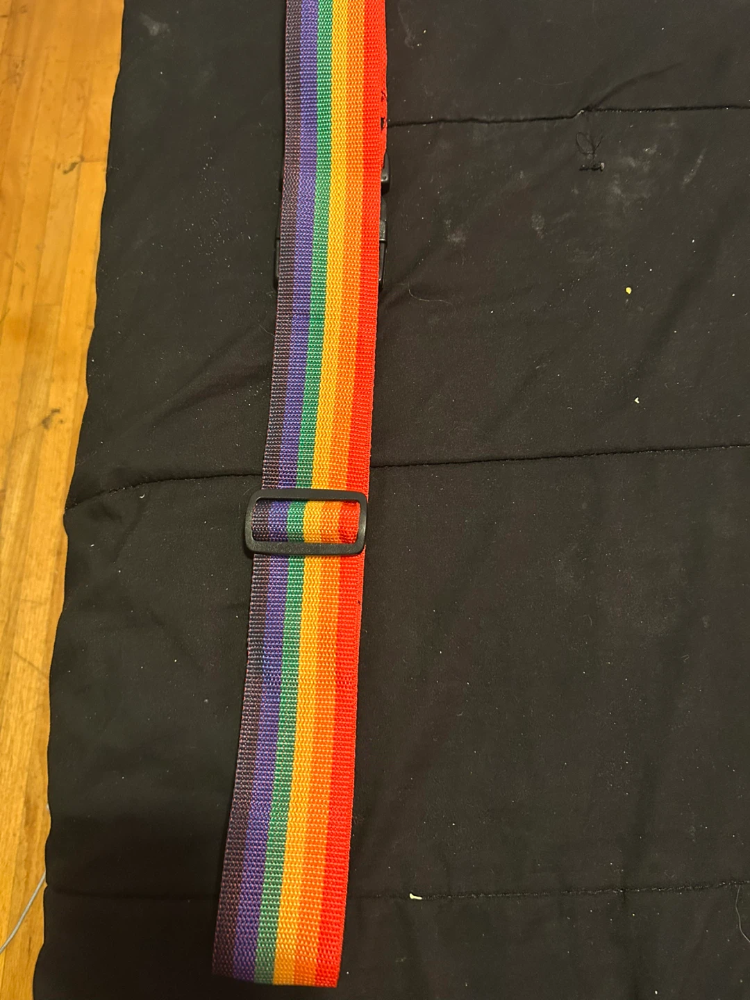 Rainbow Striped Webbing Strap with Buckle