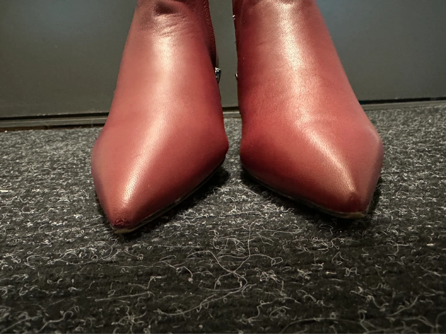 Franco Sarto Red Leather Ankle Boots - Size 7.5 - photo 4
