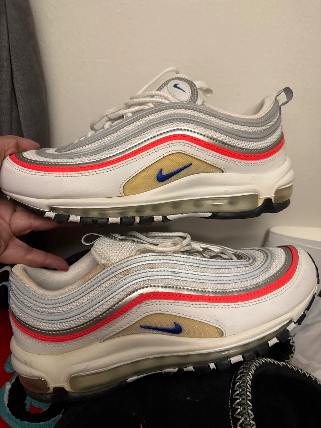 Nike Air Max 97 White Red Blue Sneakers