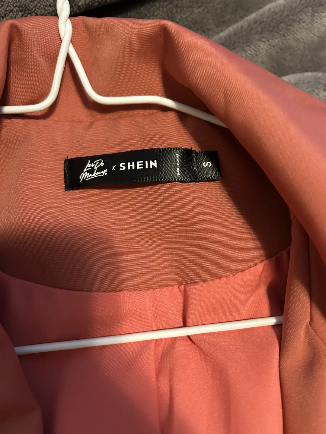 SHEIN x Love and Make Long Trench Coat - Rose Pink, Size S - photo 2