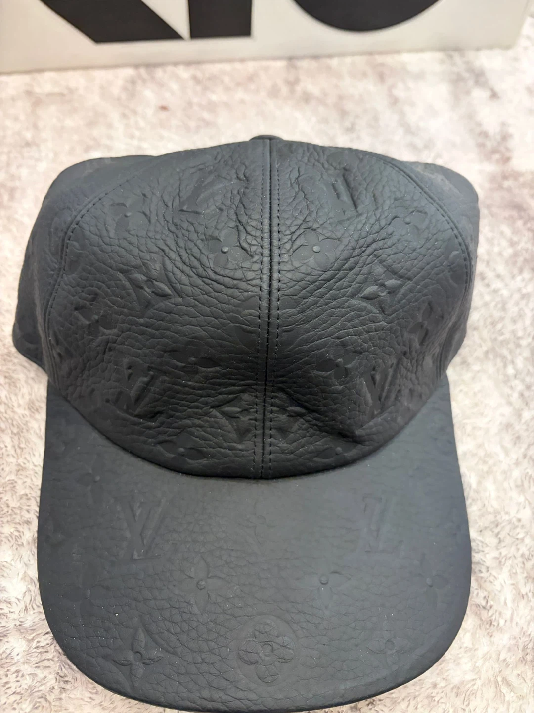 Louis Vuitton Black Monogram Baseball Cap