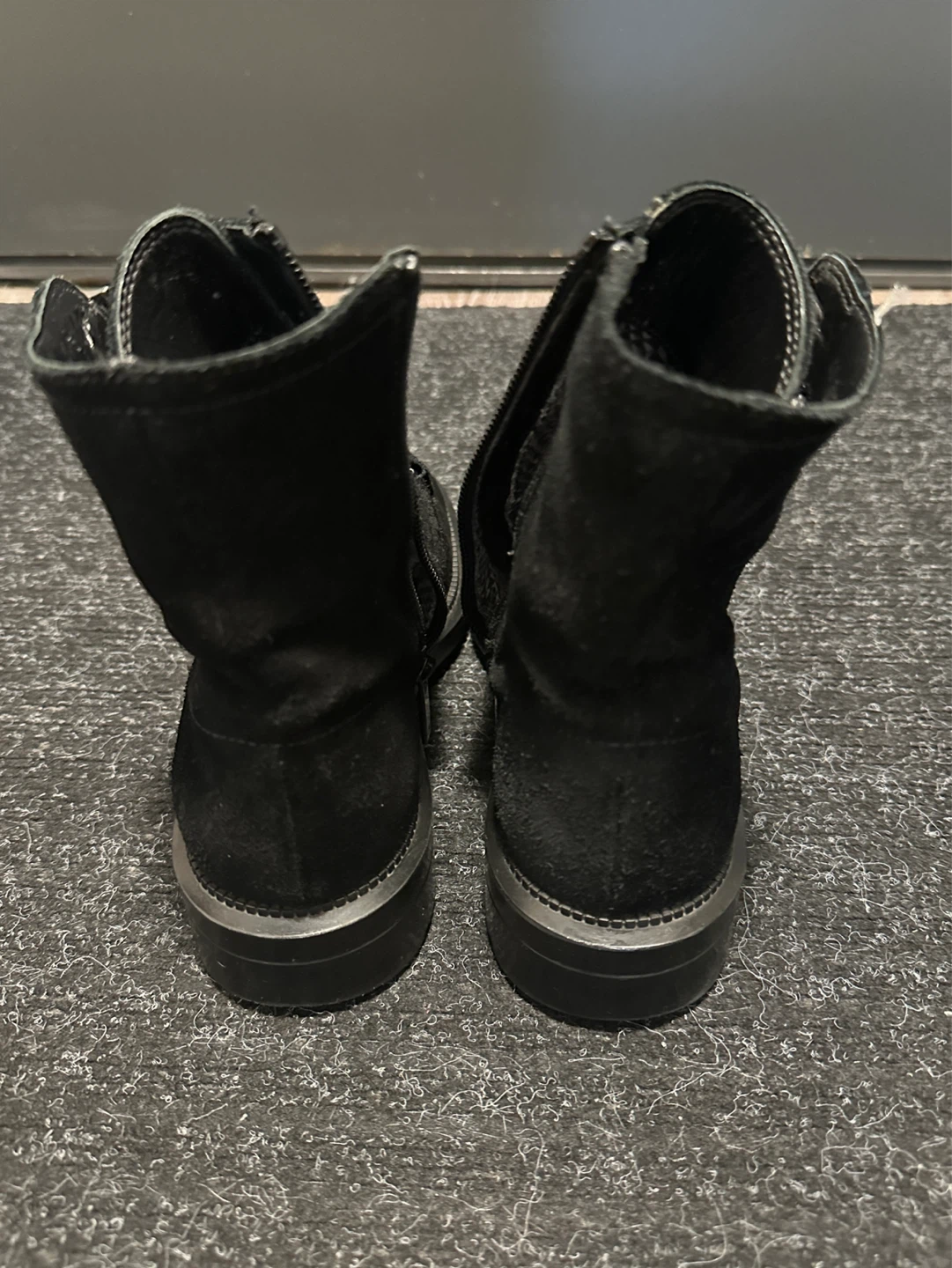AQUATALIA Black Suede Buckle Boots - Size 6 - photo 4