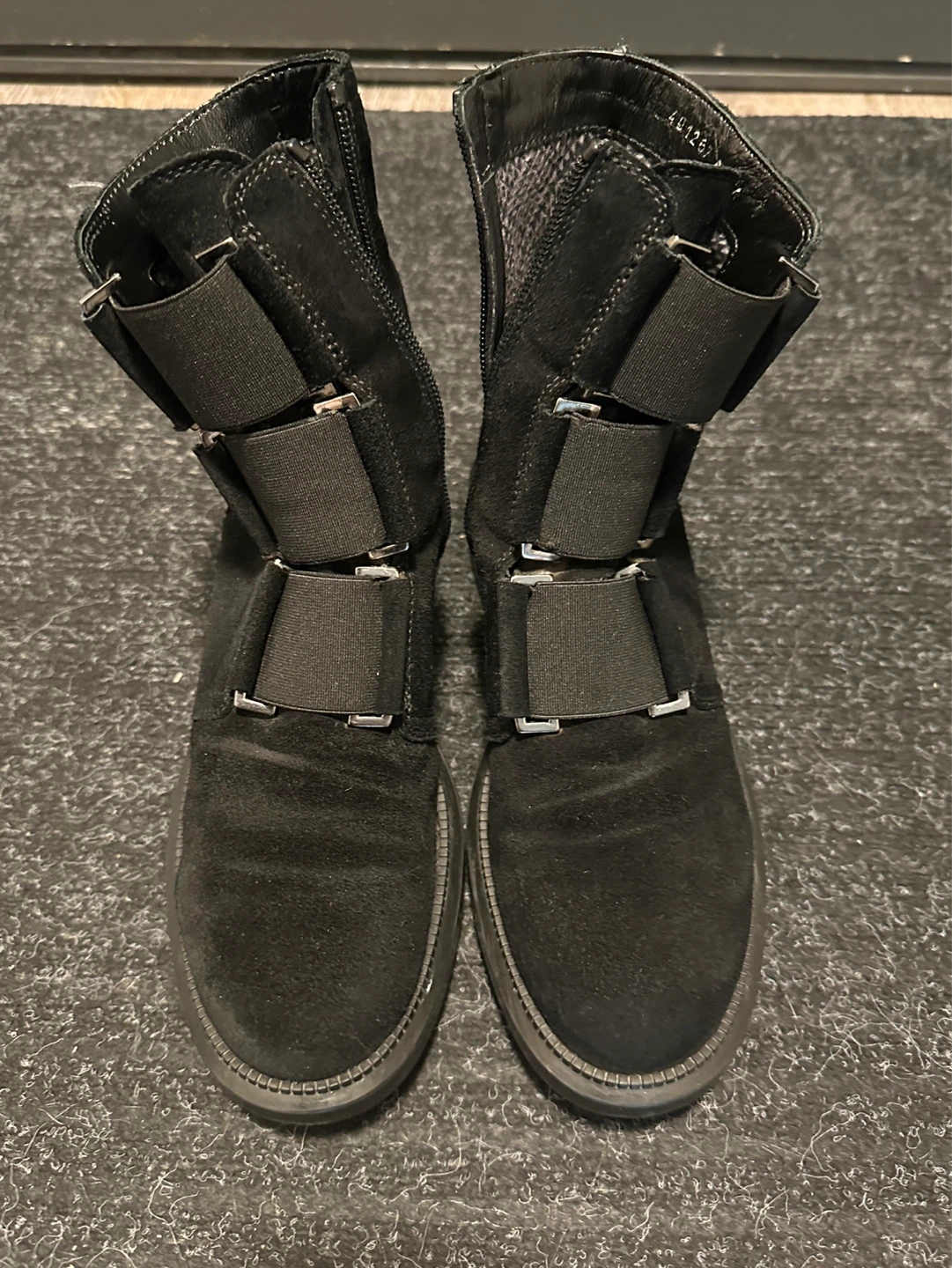 AQUATALIA Black Suede Buckle Boots - Size 6 - photo 3