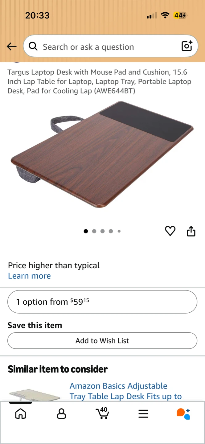Targus Lap Desk with Mouse Pad - photo 3