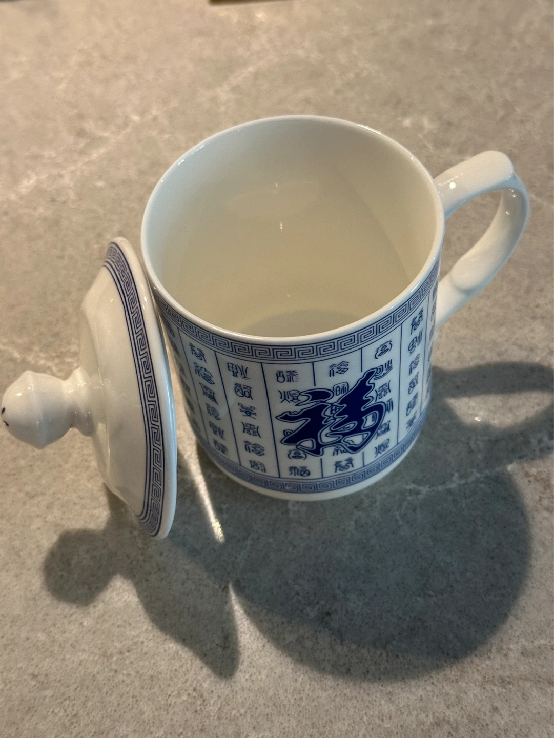 RuXian Porcelain Mug with Lid Blue and White - photo 3
