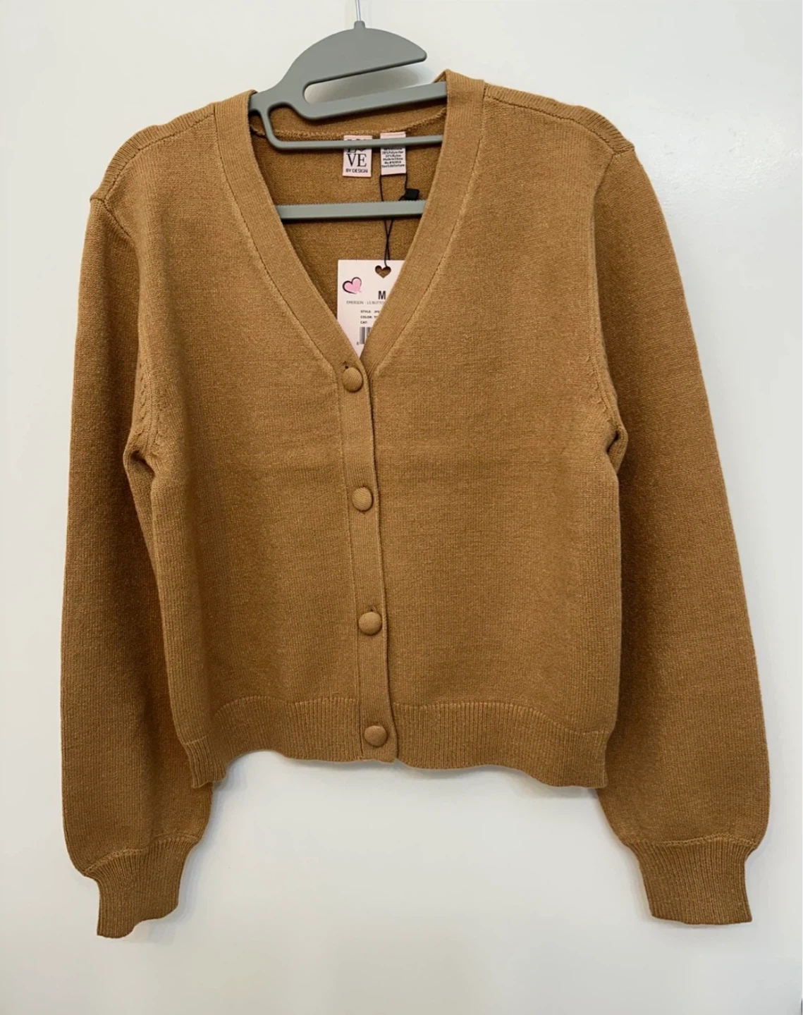 Sweater Cardigan - Iced coffee