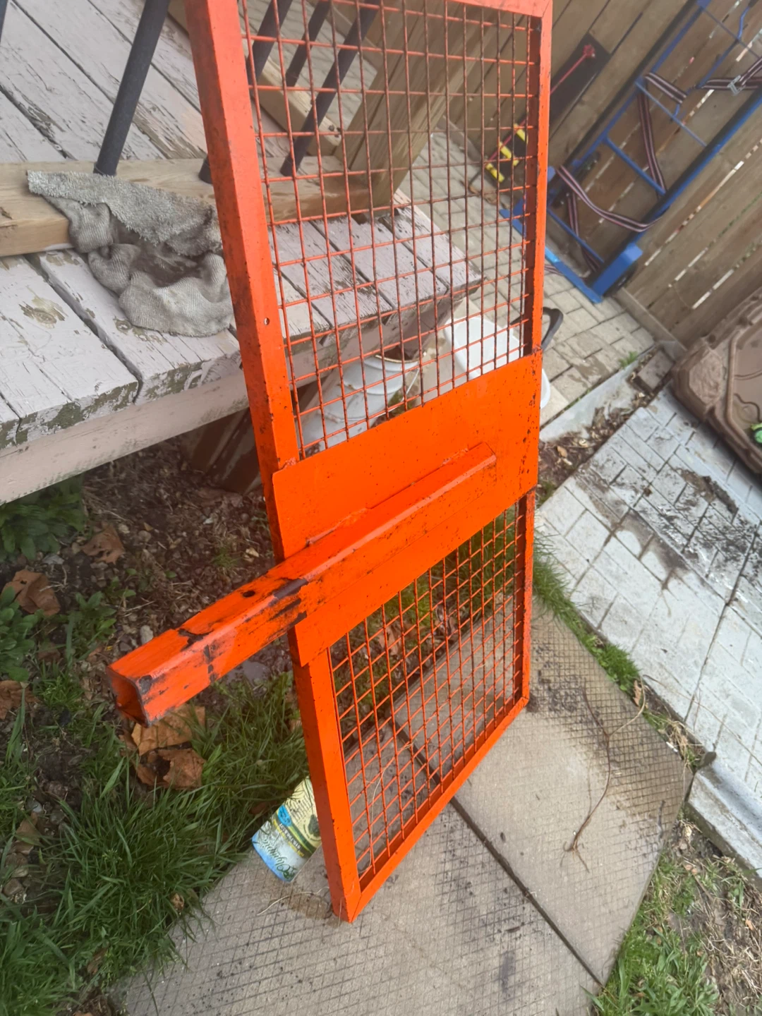 Orange Metal Grate Panel with Latch - photo 3