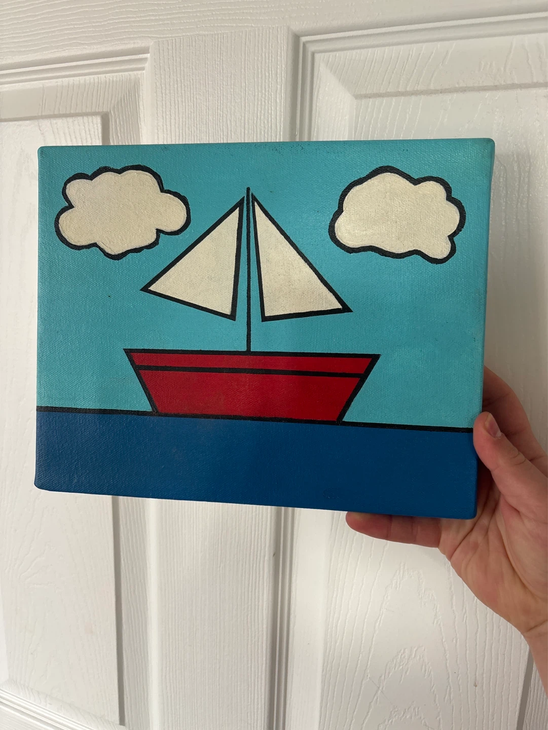 Simpsons Painting of a Sailboat