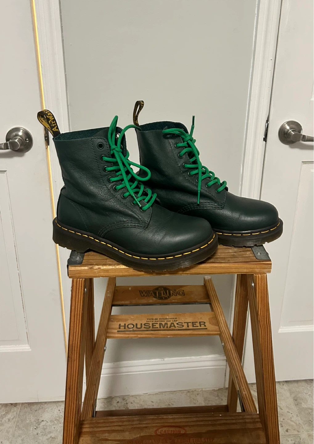 Dr. Martens 1460 Green Leather Boots - photo 2