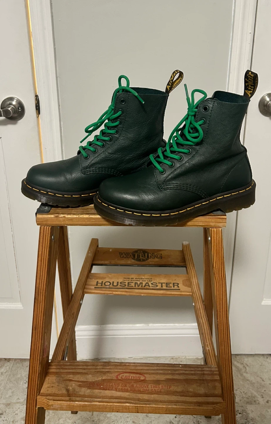 Dr. Martens 1460 Green Leather Boots - photo 3