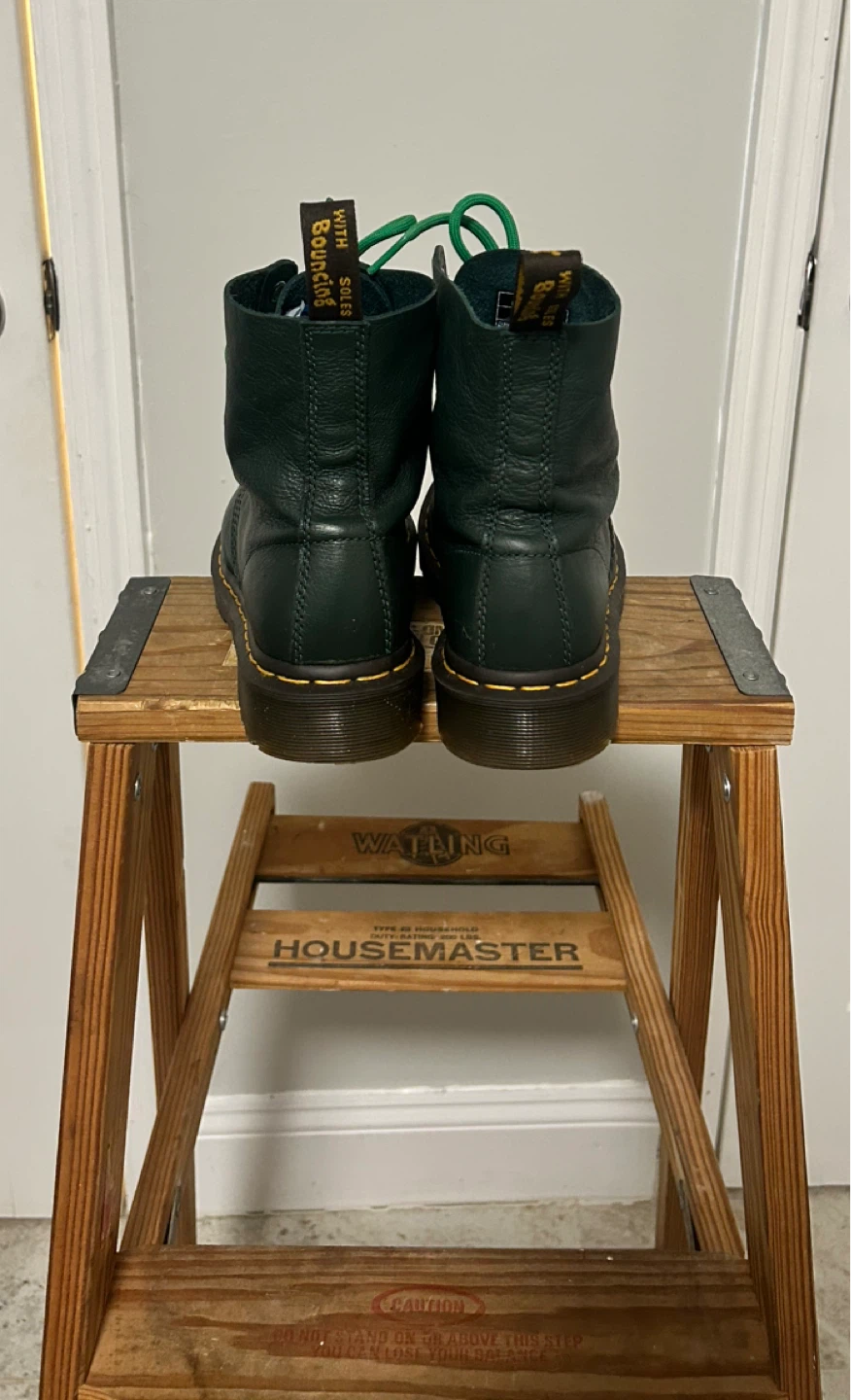 Dr. Martens 1460 Green Leather Boots - photo 4