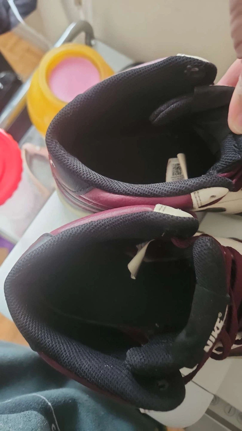 Nike Court Vision Mid Burgundy White High-Top Sneakers - photo 3