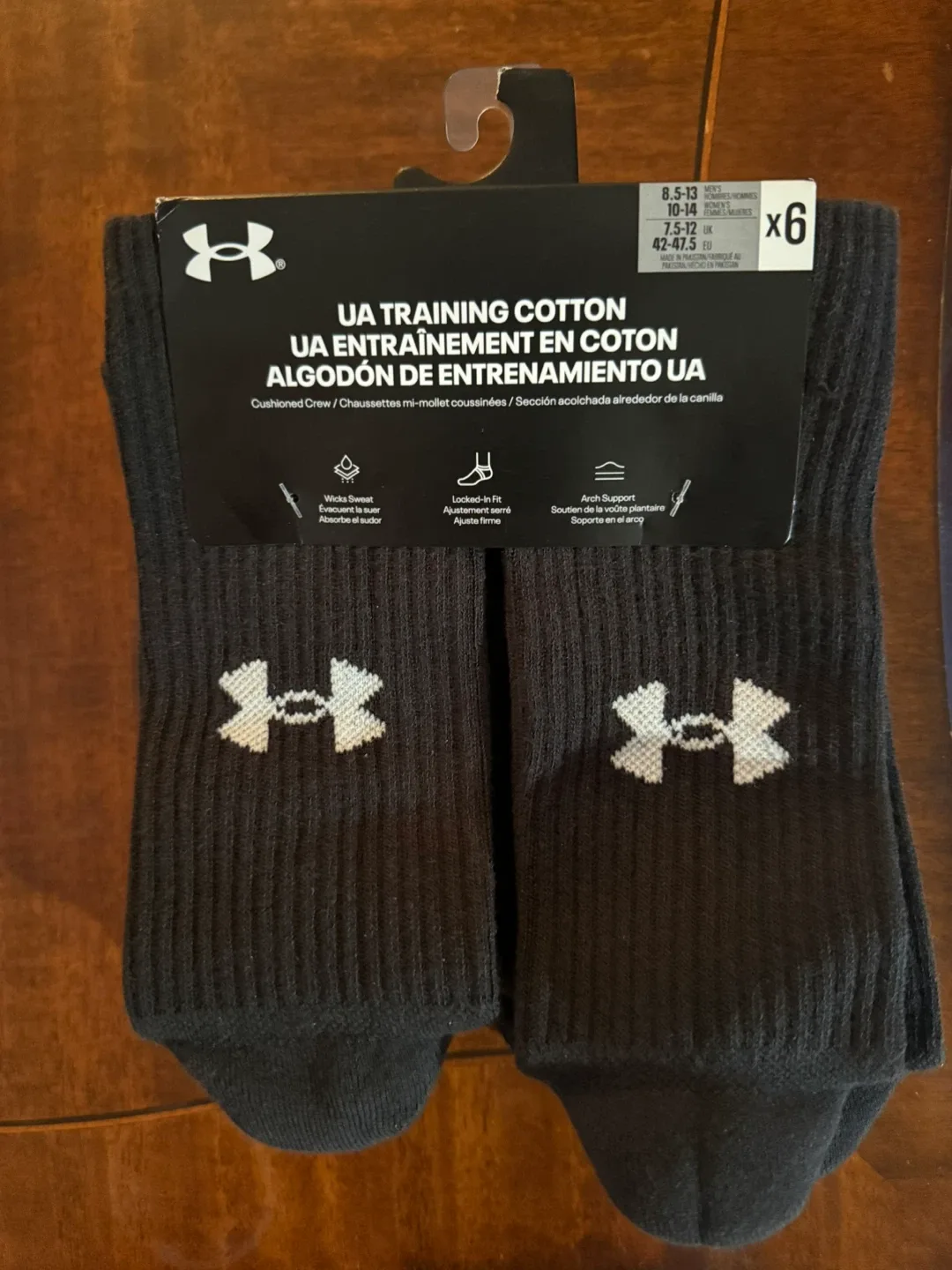 Under Armour UA Training Cotton Crew Socks (6-Pack)