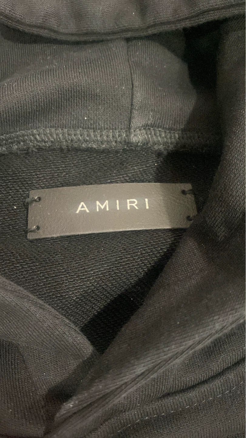 AMIRI Hollywood CA Black Bone Print Hoodie - photo 3