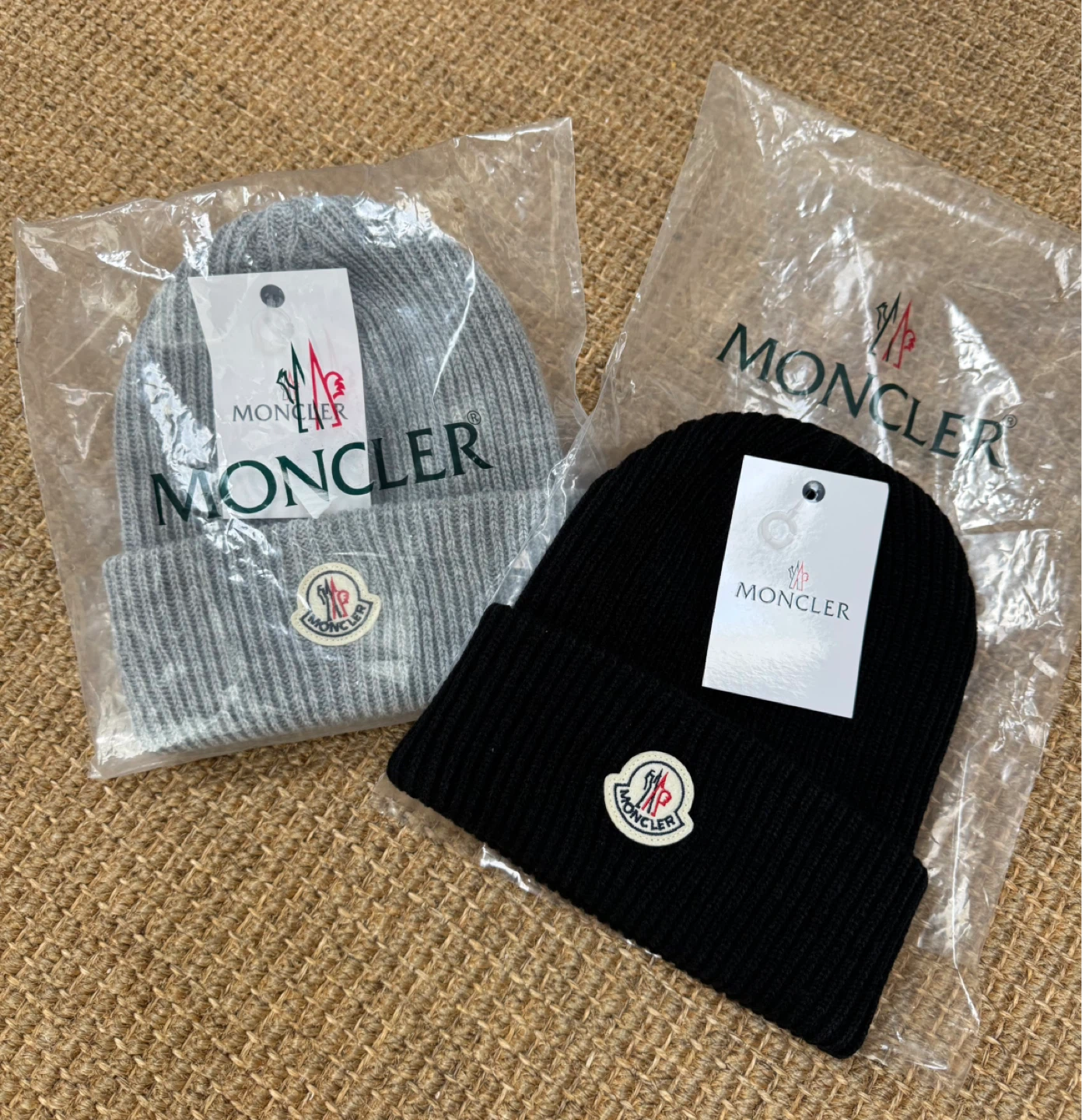 MOnc|3r ribbed hat black or grey price for each