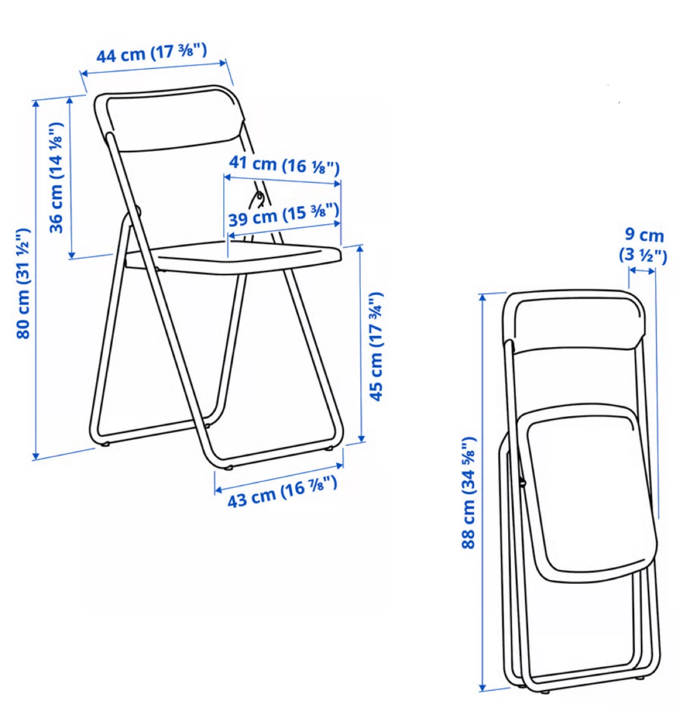 Pair of White Folding Chairs - photo 3