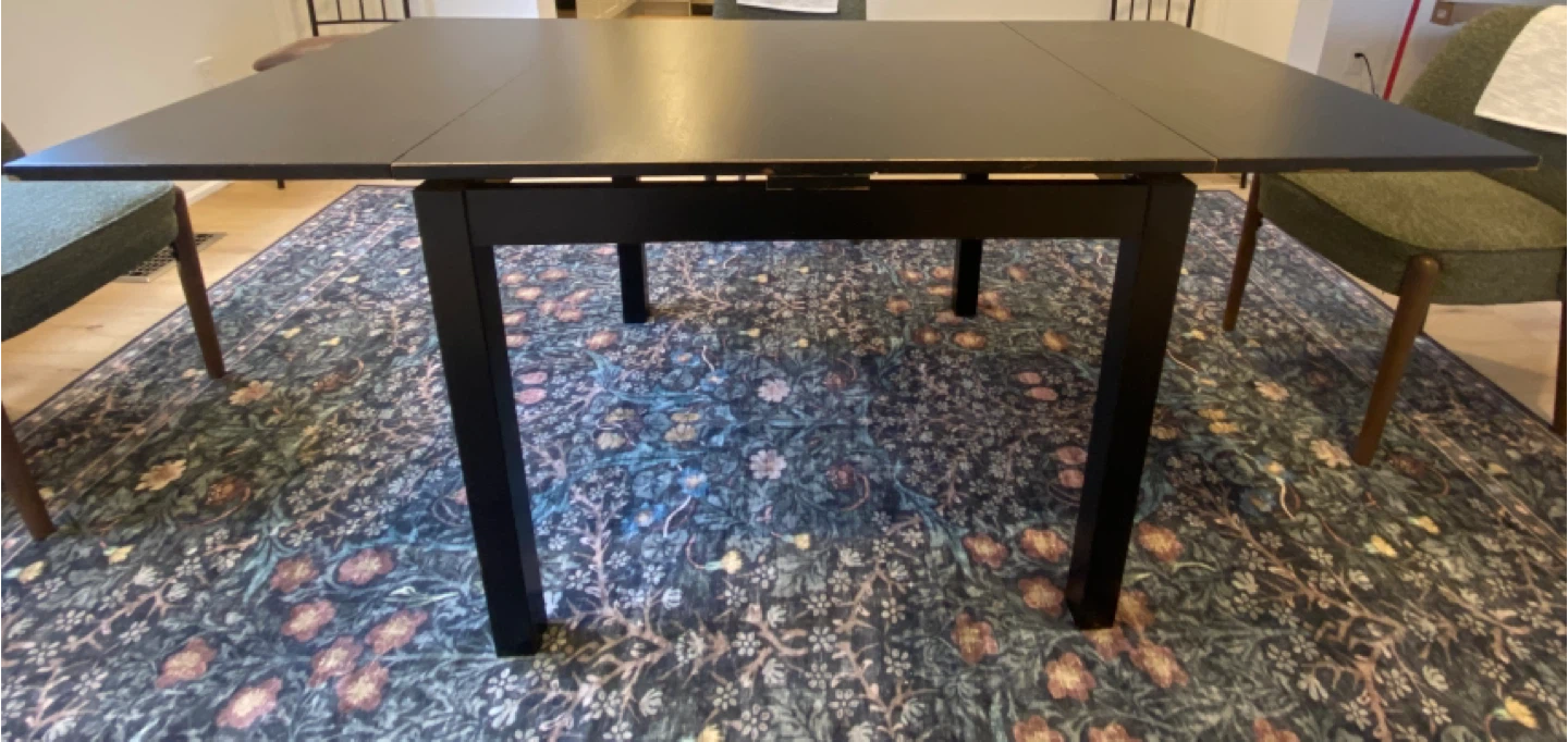 Black Extendable Dining Table - photo 2