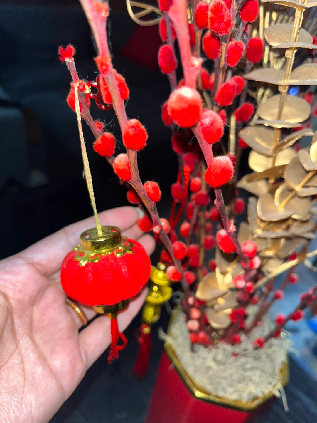 Red and Gold chinese New Years Arrangement with Lanterns - photo 3