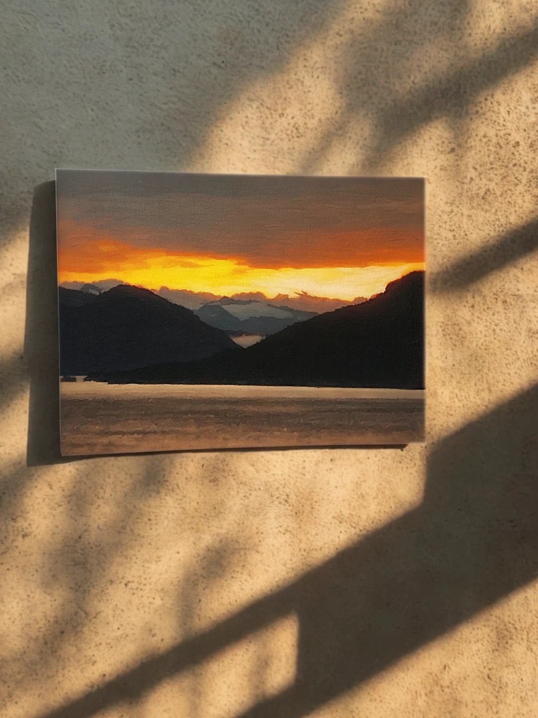 Sunset print on canvas (18” x 24”)